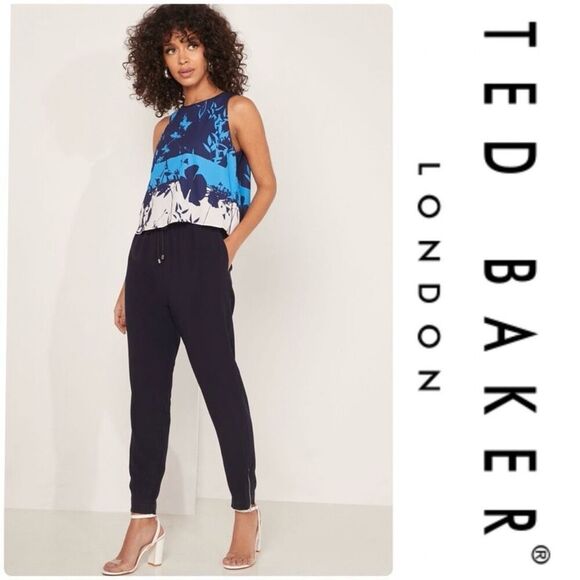 Ted Baker Smarah Bluebell Jumpsuit TB2 US6 NWT - Picture 2 of 9